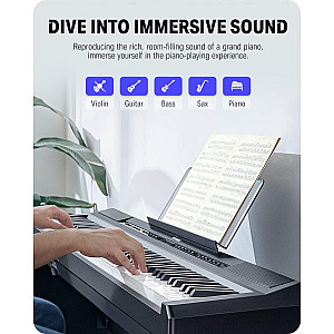 Donner DEP 20 Portable Keyboard Piano 88 Key Fully Weighted with Stand